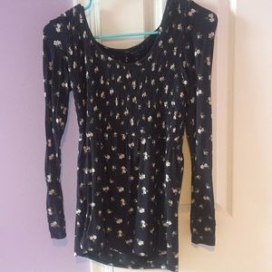 American Eagle floral shirt